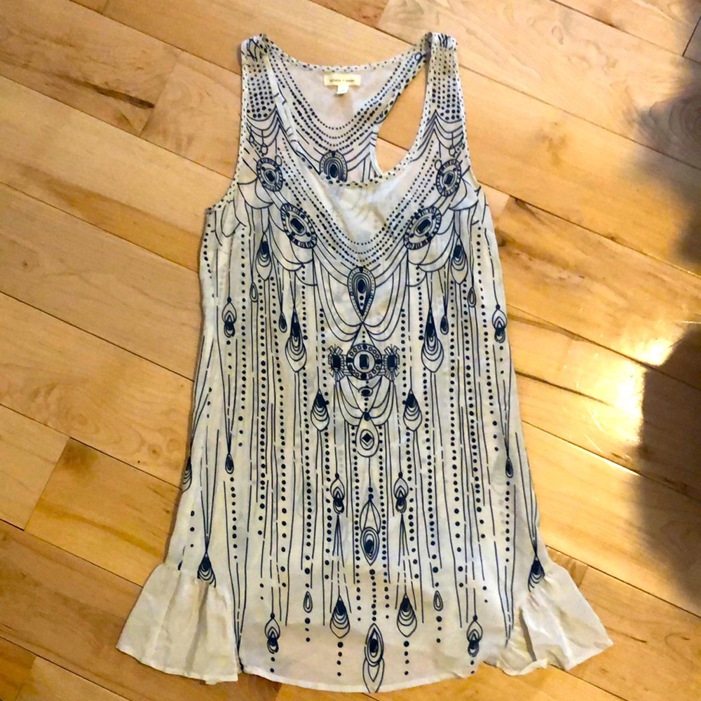 Urban outfitters silence and noise tunic size XS cream blue